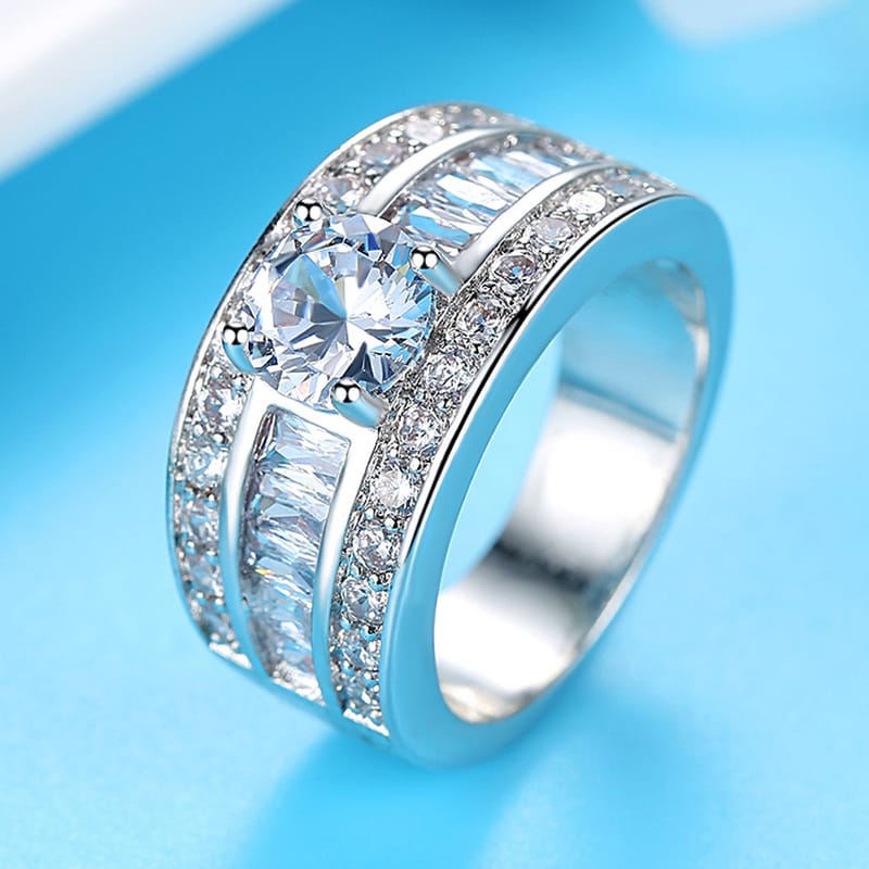 Zircon Claw Heart Arrow Ring, view 1
