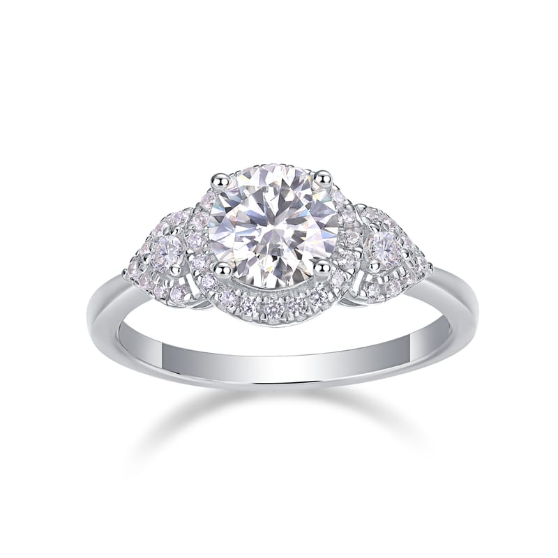 Luxury 1 Carat Moissanite S925 Silver Wedding Ring, view 1