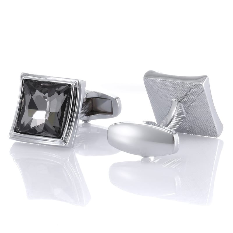 Smoked Grey Square Cufflinks, view 1