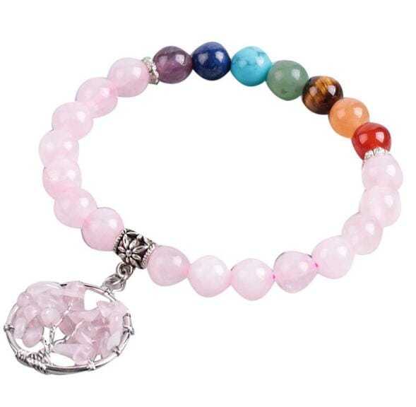 Crystal Beaded Bracelet, Seven Chakras, view 1