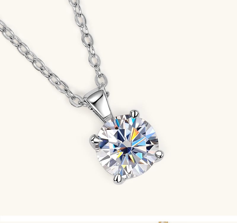 Classic Four-Claw Diamond Necklace, view 1