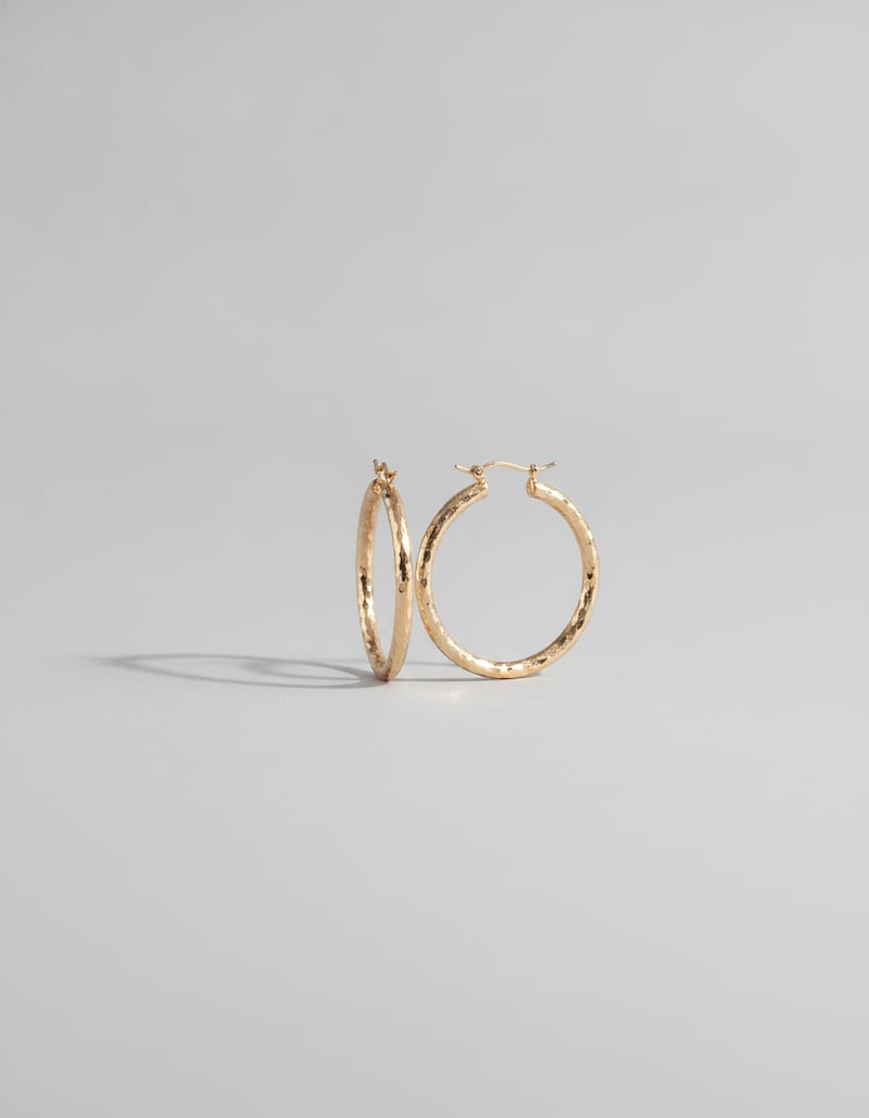 Gold-Tone Circle Statement Earrings — studio main