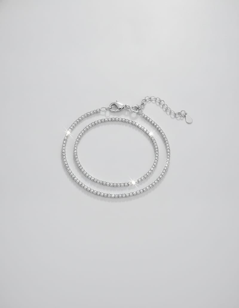 Starry Sparkle Anklet — 2-Piece Set — studio main