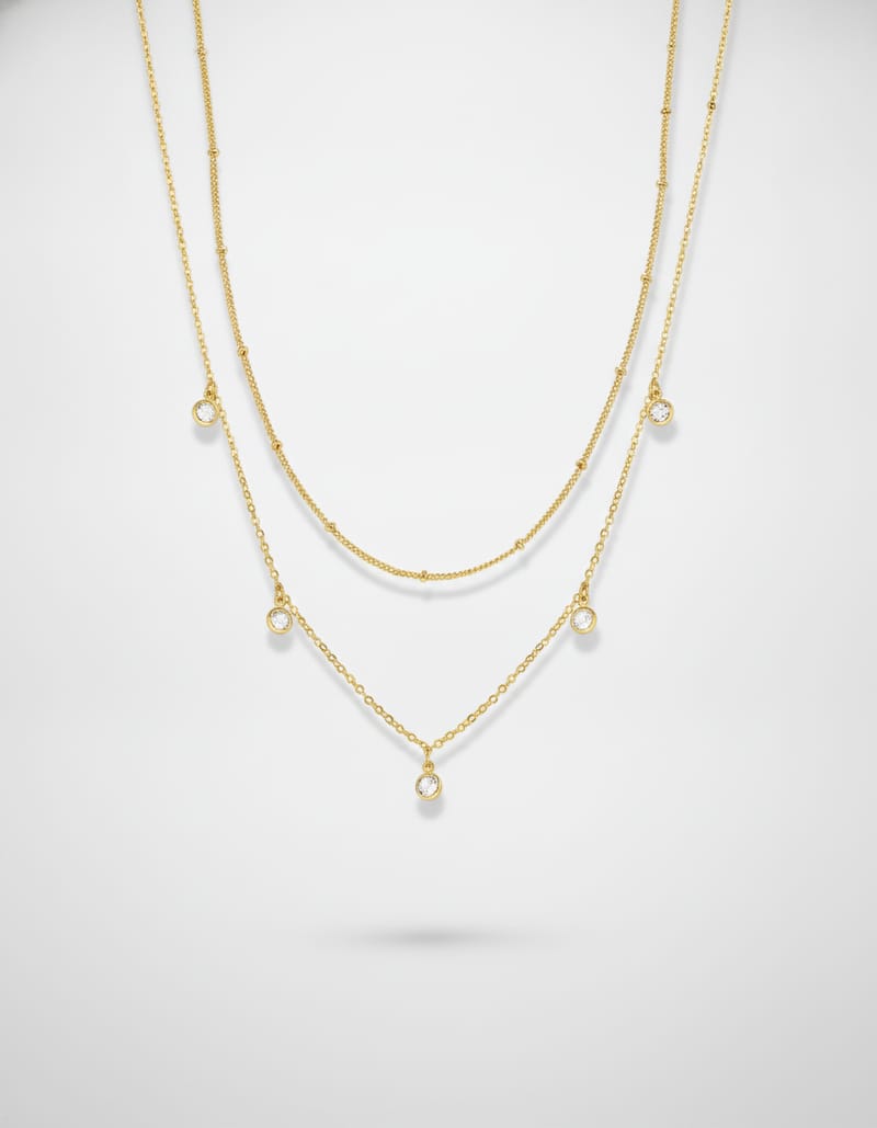 Waterdrop Chain Choker Necklace — studio main
