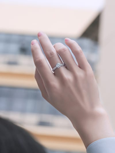 1 Carat Moissanite S925 Silver Wedding Ring