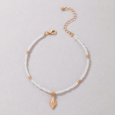 Bohemian Beach Shell Anklet Set