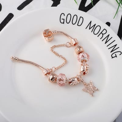 Love Geometric Rose Gold Bracelet