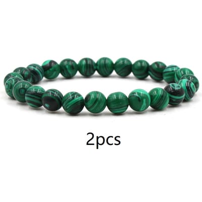 Malachite Green Elastic Strand Bracelet