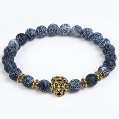 Lion Head Stone Bracelet