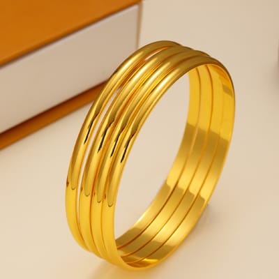 4-Piece Minimalist Circle Bangle Set