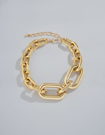 Chunky Gold Chain Choker Necklace