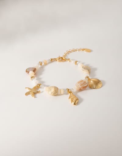 Stainless Steel Conch Starfish Shell Bracelet For Women — HCN40398