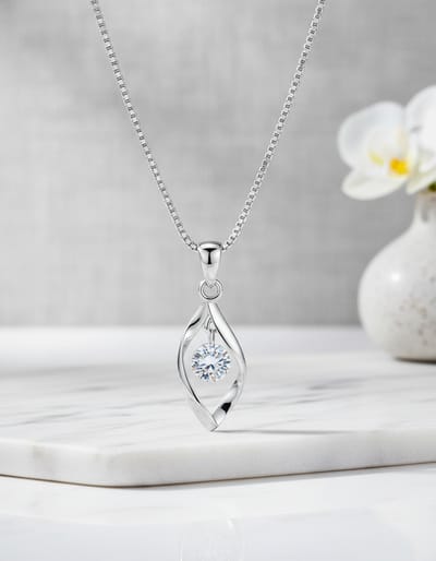 Twisted Zircon Pendant